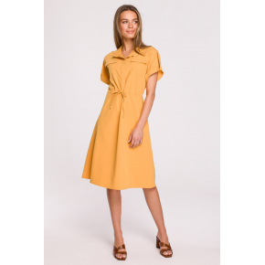 Dámské košilové šaty Yellow S298 - Stylove