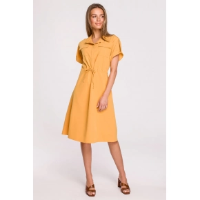 Dámské košilové šaty Yellow S298 - Stylove