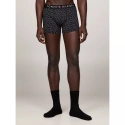 Pánský dárkový set boxerky + ponožky  UM0UM03048 0GU černé se vzorem - Tommy Hilfiger