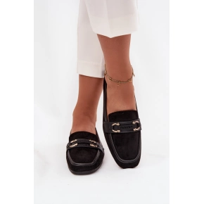 Dámské mokasíny H8-515 černé - Sweet shoes