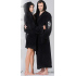 Dlouhý župan s kapucí unisex 3630 9999 Tribal Černá - Vestis