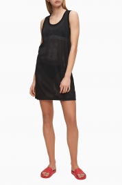 Plážové šaty KW0KW01001-BEH černá - Calvin Klein