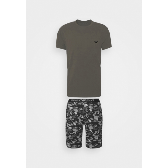 Pánské pyžamo 111360 2F567 76020 šedá - Emporio Armani