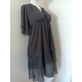Dámské šifónové šaty S161 černé  - Stylove