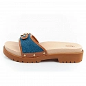 Dámské dřeváky W F305492349 hnědo-modré - Scholl Iconic
