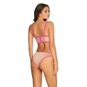 Smyslný set Nudelia top & panties neon pink - Obsessive