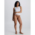 Dámská tanga HIGH LEG THONG 000QD5051E FUA  hnědé - Calvin Klein