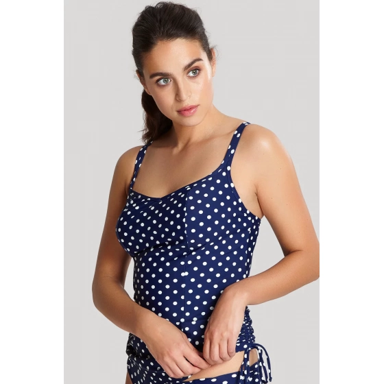 Dámský vrchní díl plavek Tankini Anya SW1011 Tmavě modro s bílou - Panache