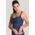 Dámský vrchní díl plavek Tankini Anya SW1011 Tmavě modro s bílou - Panache