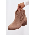 Dámské kovbojky HY61-8012 béžové - S.Barski