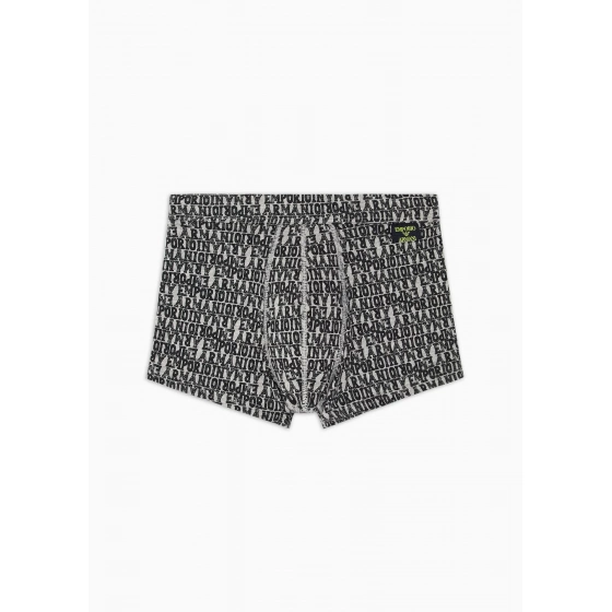 Pánské boxerky 112074 3F508 03348 šedé se vzorem - Emporio Armani