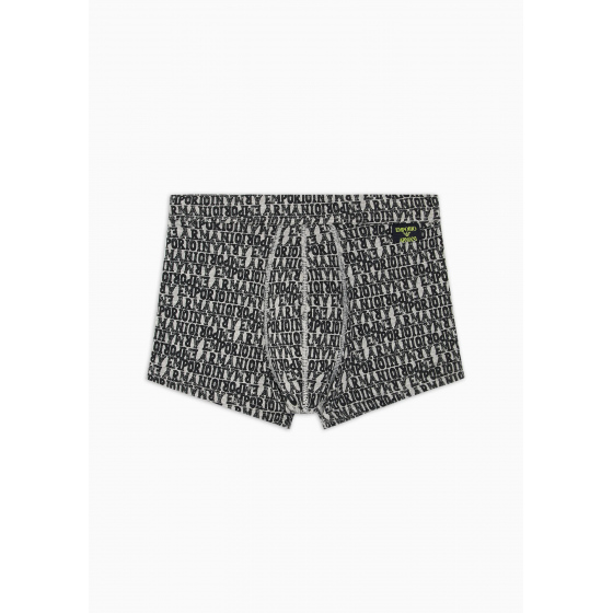 Pánské boxerky 112074 3F508 03348 šedé se vzorem - Emporio Armani