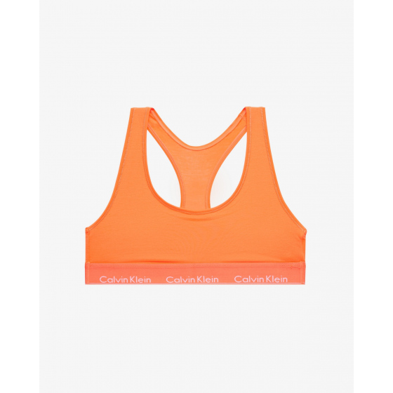 Sportovní podprsenka QF1659E-6TQ oranžová - Calvin Klein