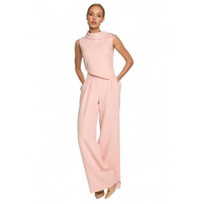 Dámský overal bez rukávů s dvouvrstvým vrškem M702 Pudr růžová - Moe