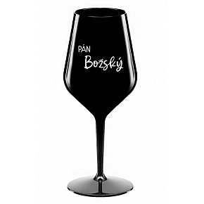 PÁN BOŽSKÝ - čierny nerozbitný pohár na víno 470 ml