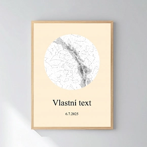 Personalizovaný magický fotoobraz v rámu - 30x40 - hvězdná mapa