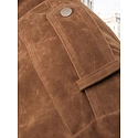 Dámská semišová bunda bomber TY5644  hnědá - FashionStreet