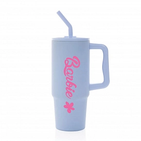 BARBIE - světle modrý cestovní termohrnek 900 ml BARBIE - světle modrý cestovní termohrnek 900 ml