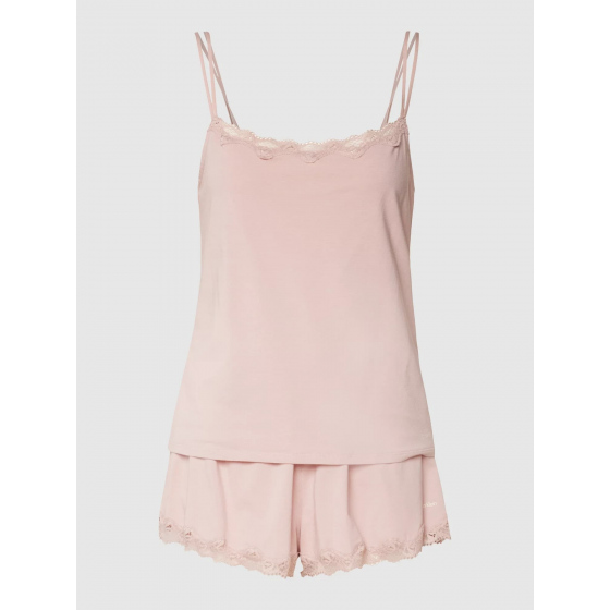 Dámské pyžamo - QS6820E TQO - starorůžová - Calvin Klein