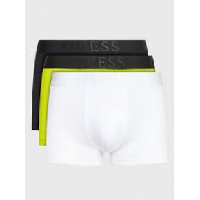 Pánské boxerky U3GG23K6YW0 F8DQ bílé-neon.žluté-černé - Guess