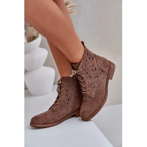 Šněrovací boty HY51-136 hnědé - S.Barski