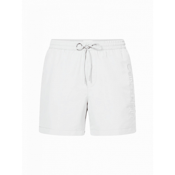 Pánské koupací kraťasy KM00718 YCD bílé - Calvin Klein