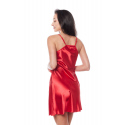 Saténová košilka Edith chemise red 3 - Anais