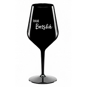 PANI BOŽSKÁ - čierny nerozbitný pohár na víno 470 ml