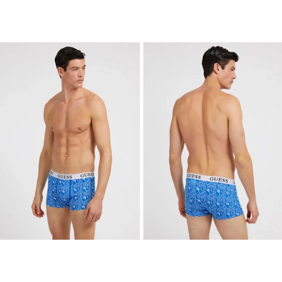 Pánské boxerky U3GG25K6YW0 P7FK bílá-oranžová-modrá - Guess