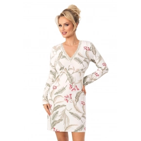 Dámská noční košile Michelle II Ecru vzor - Donna