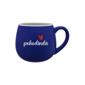 POHODINDA - tměvě modrý keramický hrníček 300 ml