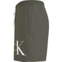 Pánské plavky MEDIUM DRAWSTRING KM0KM01003 LDY olivově zelené - Calvin Klein