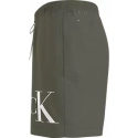 Pánské plavky MEDIUM DRAWSTRING KM0KM01003 LDY olivově zelené - Calvin Klein