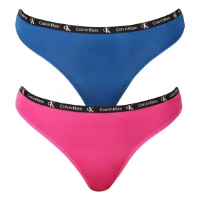 Dámská tanga Micro 1996 2Pack QD5035E-C0Z - Calvin Klein