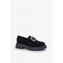 Dámské mokasíny na podpatku JH23-61 Černá - Step in style