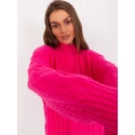 Dámské svetrové šaty  AT SW 2367 1.35P Fluo růžová - FPrice