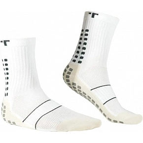 Protiskluzové fotbalové ponožky TRUsox 3.0 Mid-Calf Thin bílé - TRUSOX