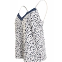 Dámský pyžamový top WOVEN CAMI PRINT UW0UW05006 02X  bílý s potiskem - Tommy Hilfiger