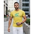 Pánské tričko s potiskem classic NX5020R žluté - FashionStreet