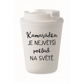 KAMARÁDKA JE NEJVĚTŠÍ POKLAD NA SVĚTĚ - bílý termohrnek 300 ml