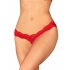 Odvážná tanga Amor Cherris crotchless thong - Obsessive