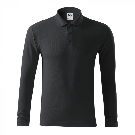 Pánské polo triko Pique Polo LS M MLI-22194 Tmavě šedá - Malfini