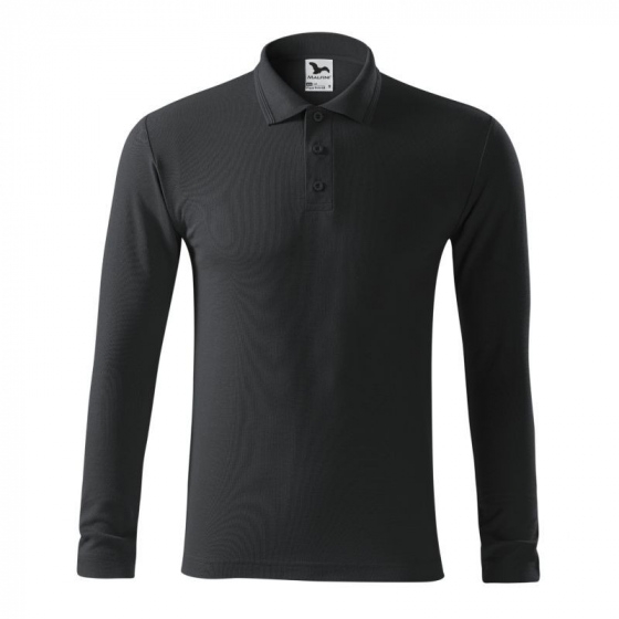 Pánské polo triko Pique Polo LS M MLI-22194 Tmavě šedá - Malfini