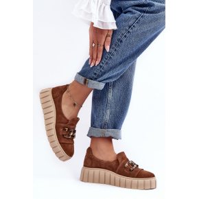Dámské polobotky 3398 Hnědá s béžovou - Lewski Shoes