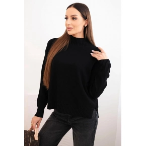 Dámský svetr volný styl 35209 Černá - K-Fashion Dámský svetr volný styl 35209 Černá - K-Fashion