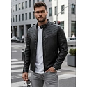 Pánská kožená bunda TX4243 černá - FashionStreet 