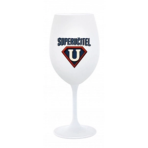 SUPERUČITEL (ZNAK) - bílá sklenice na víno 350 ml SUPERUČITEL (ZNAK) - bílá sklenice na víno 350 ml