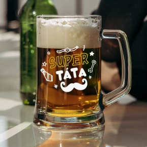SUPER TÁTA - pivní sklenice 0,5 l SUPER TÁTA - pivní sklenice 0,5 l