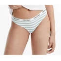 Dámské kalhotky D1618E 5XD bílá/zelená - Calvin Klein
