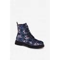 Dámské zateplené kotníkové boty 57C1052 Tmavě modrá vzor - Artiker
